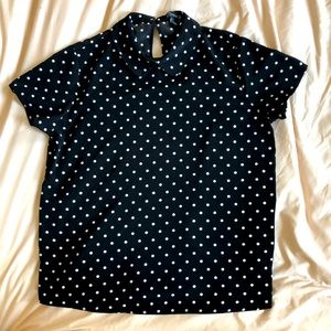 F21 Black polka dot blouse